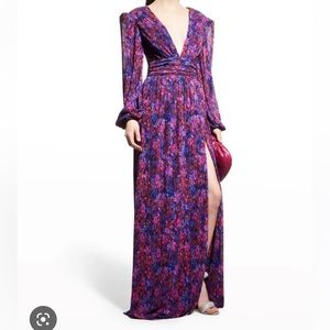 Rebecca Vallance Purple and Pink Maxi Dress